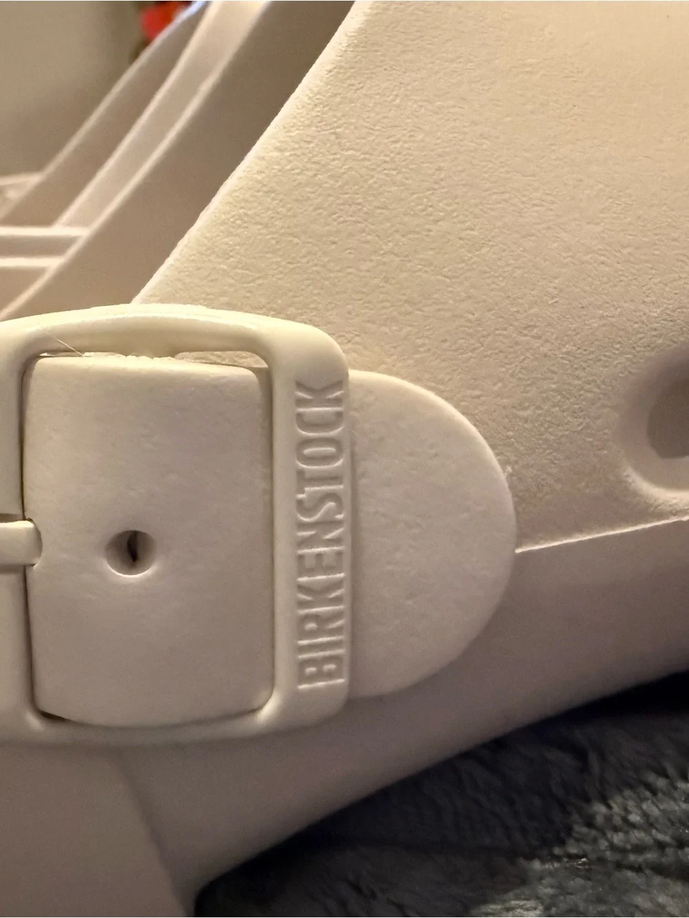 New Men’s Size 12 Birkenstock Cream Slip-On EVA Clogs with Adjustable Strap